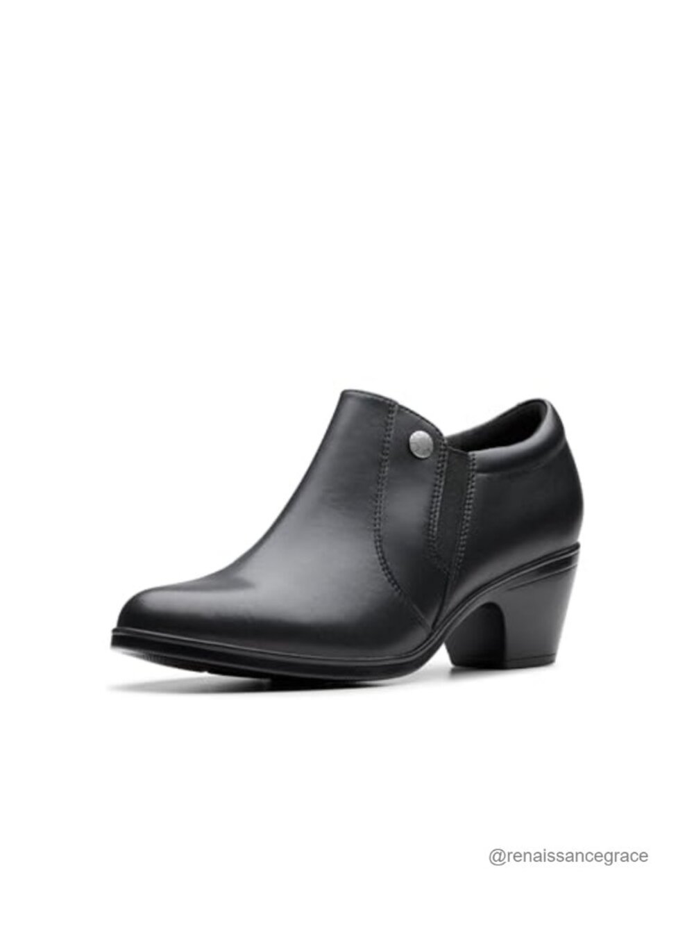Clarks Women's Emily2 Reyna Ankle Boots Pull-On Cushioned Leather